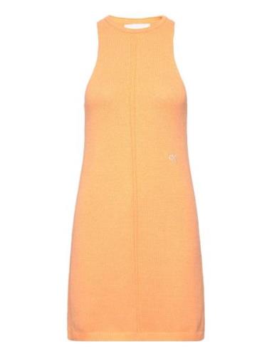 Knitted Tank Dress Lyhyt Mekko Orange Calvin Klein Jeans