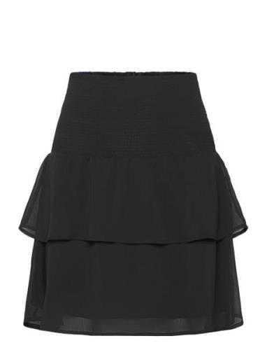 Recycled Polyester Skirt Lyhyt Hame Black Rosemunde