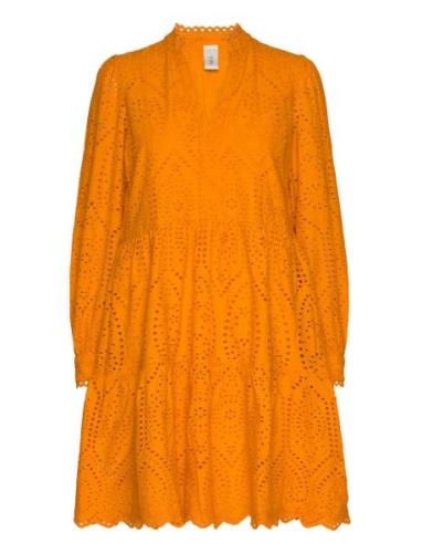 Holi Ls Dress Lyhyt Mekko Orange YAS