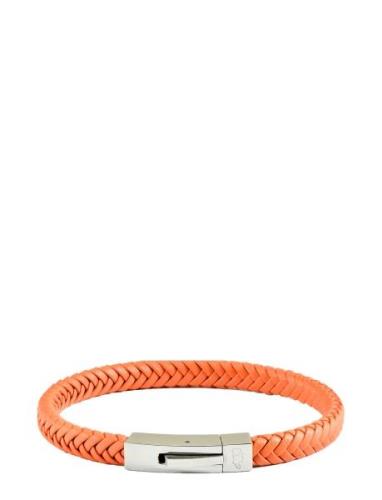 Leather Bracelet Singel Rannekoru Korut Orange Edd.