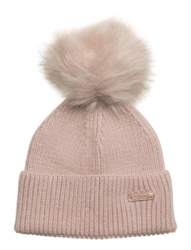 B.intl Mallory Pom Beanie Accessories Headwear Beanies Pink Barbour