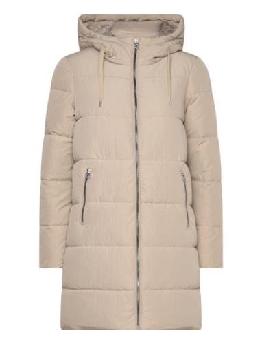 Onldolly Long Puffer Coat Otw Topattu Pitkä Takki Beige ONLY