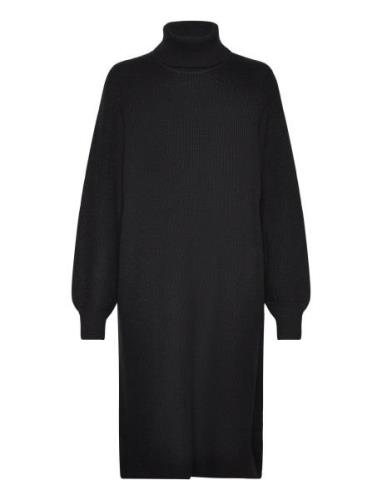 Objmalena L/S Rollneck Dress Lyhyt Mekko Black Object