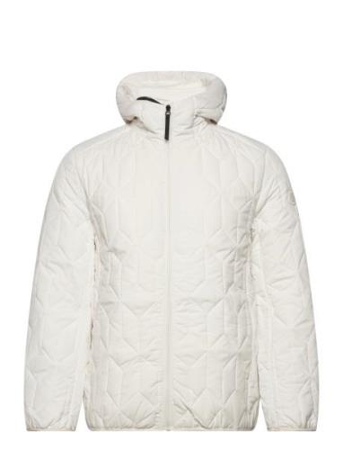 Puffer Jacket W?.Hood Vuorillinen Takki Topattu Takki White Lindbergh