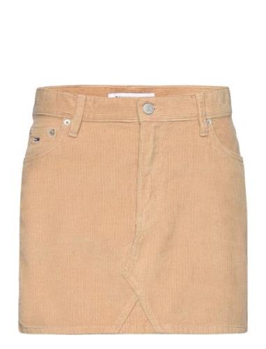 Tjw Cord Mini Skirt Lyhyt Hame Beige Tommy Jeans