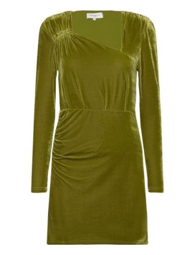 Cmvelvet-Short-Dress Lyhyt Mekko Green Copenhagen Muse