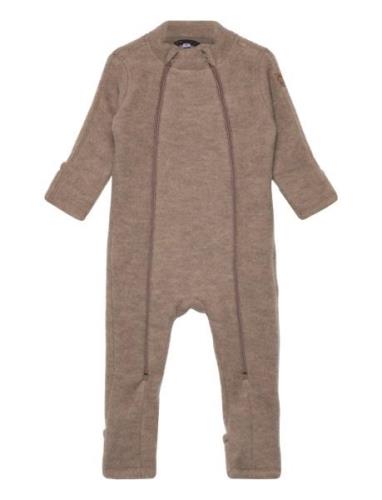 Wool Suit Jumpsuit Haalari Beige Mikk-line