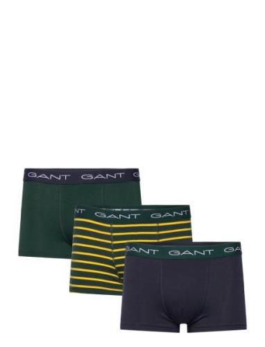 Stripe Trunk 3-Pack Bokserit Khaki Green GANT
