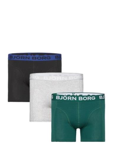 Cotton Stretch Boxer 3P Bokserit Green Björn Borg