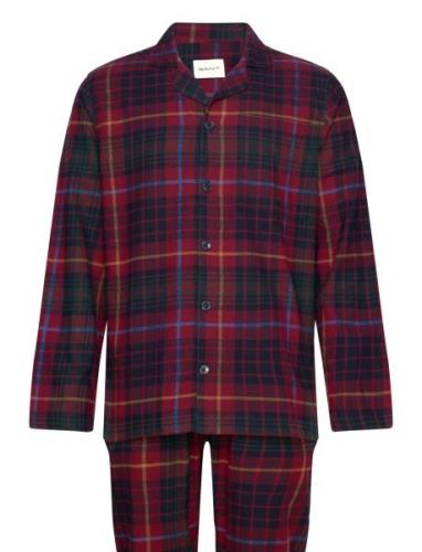 Flannel Pj Set Pants And Shirt Gb Pyjama Multi/patterned GANT