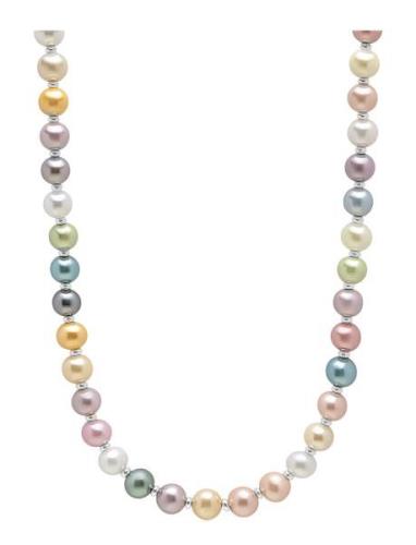Pastel Pearl Necklace With Silver Kaulakoru Korut Multi/patterned Nial...