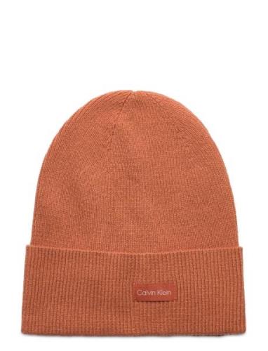 Essential Knit Beanie Accessories Headwear Beanies Orange Calvin Klein