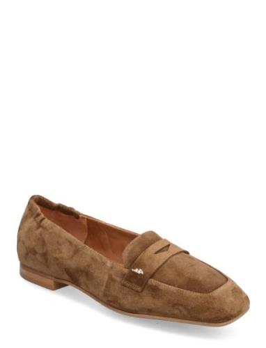 Ballerina Loaferit Matalat Kengät Brown Billi Bi