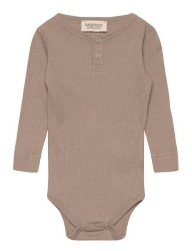 Body Ls Bodies Long-sleeved Brown MarMar Copenhagen