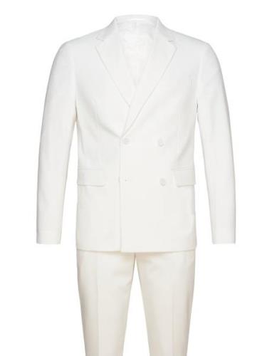 Plain Db Mens Suit - Normal Lenght Puku White Lindbergh