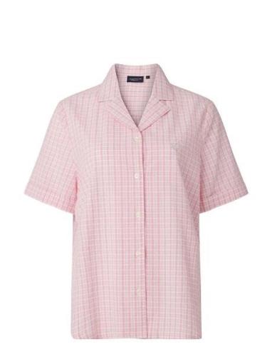 Lauren Organic Cotton Seersucker Pajama Set Pyjama Pink Lexington Home