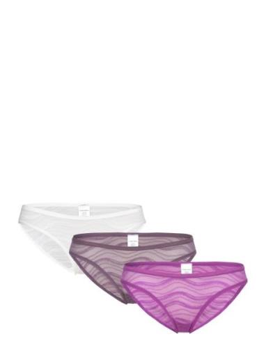 Bikini 3Pk Alushousut Brief Tangat Purple Calvin Klein