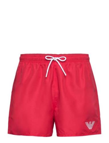 Mens Woven Boxer Uimashortsit Red Emporio Armani