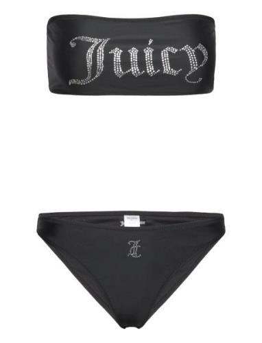 Ariel Bandeau Bikini Set Bikinit Black Juicy Couture