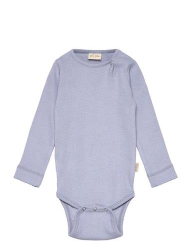 Body L/S Modal Bodies Long-sleeved Blue Petit Piao