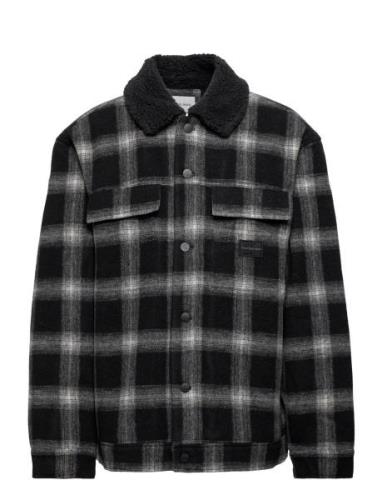 Check Sherpa Trucker Jacket Ohut Takki Black Calvin Klein Jeans