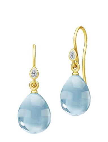 Prima Ballerina Earrings - Gold/Ocean Korvakoru Korut Blue Julie Sandl...