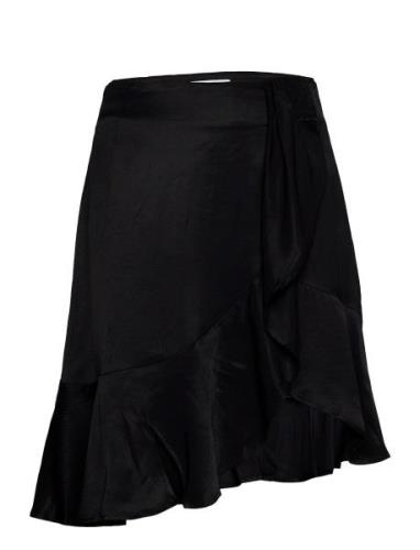 Frigg Ruffle Skirt Polvipituinen Hame Black DESIGNERS, REMIX