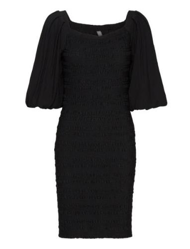 Cuviola Dress Polvipituinen Mekko Black Culture