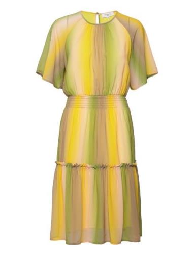 Recycled Polyester Dress Polvipituinen Mekko Yellow Rosemunde