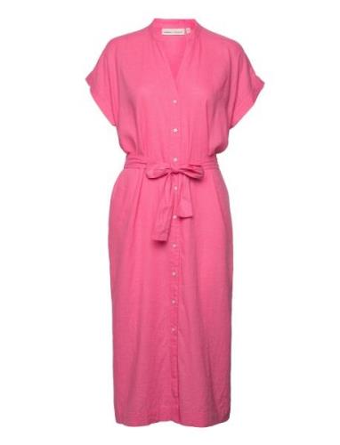 Odetteiw Shirt Dress Polvipituinen Mekko Pink InWear