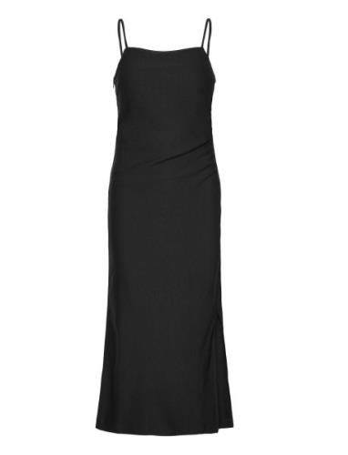 Yasatlanta Sl Midi Dress S. Polvipituinen Mekko Black YAS