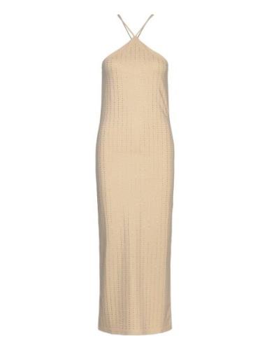 Crystal Long Dress 14667 Polvipituinen Mekko Beige Samsøe Samsøe