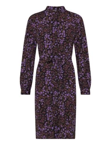 Slkenna Shirt Dress Polvipituinen Mekko Purple Soaked In Luxury