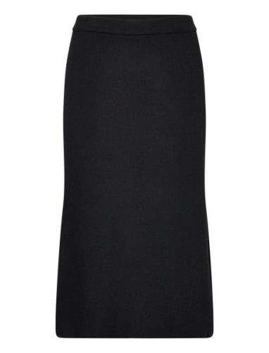 Vicomfy A-Line Knit Skirt- Noos Polvipituinen Hame Black Vila