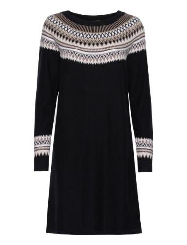 Dresses Flat Knitted Polvipituinen Mekko Black Esprit Casual