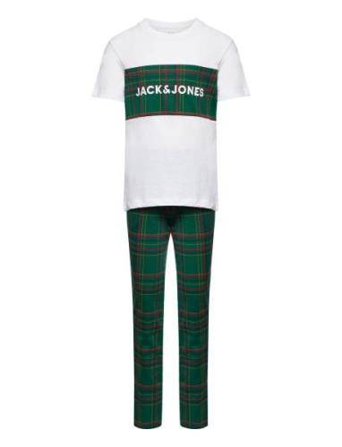 Jacjj Checked Ss Tee And Pants Set Jnr Pyjamasetti Pyjama Green Jack &...
