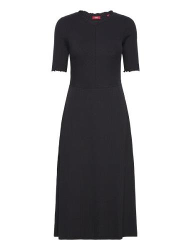 Dresses Knitted Polvipituinen Mekko Black EDC By Esprit