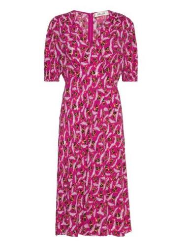 Dvf Jemma Dress Polvipituinen Mekko Pink Diane Von Furstenberg