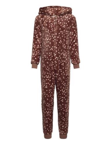 Pajama Sies Animal Pyjama Sie Jumpsuit Haalari Brown Lindex