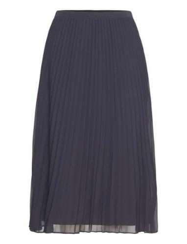 Pleated Solid Skirt Polvipituinen Hame Blue French Connection