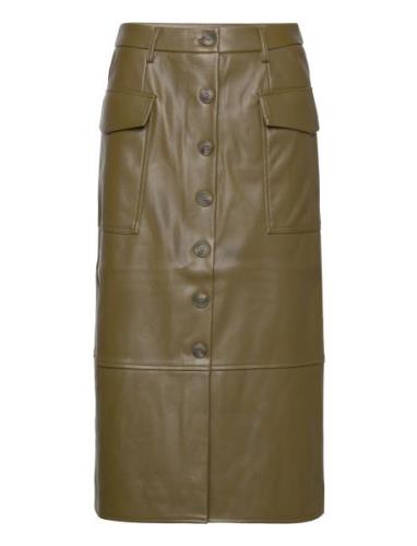 Onlkim Faux Leather Cargo Skirt Cc Otw Polvipituinen Hame Green ONLY