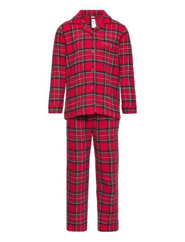 Pajama Flannel Yd Check Pyjamasetti Pyjama Red Lindex
