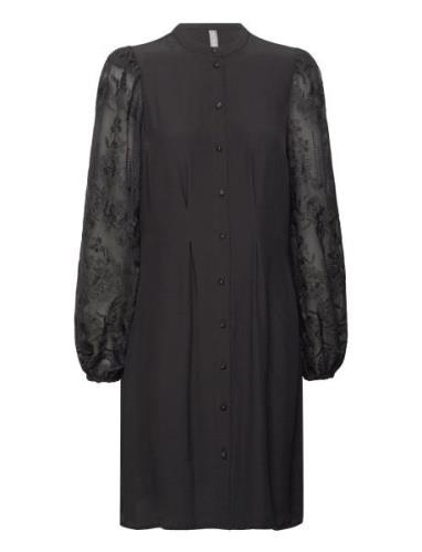Cuasmine Dress Polvipituinen Mekko Black Culture