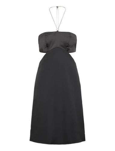 Bustier Chain Detail Dress Polvipituinen Mekko Black Calvin Klein Jean...