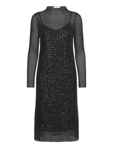 Fqherlig-Dress Polvipituinen Mekko Black FREE/QUENT