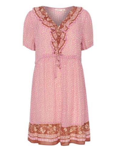 Crlinea Dress - Zally Fit Lyhyt Mekko Pink Cream
