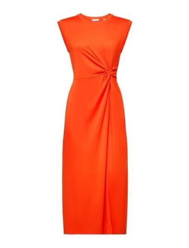 Dresses Knitted Polvipituinen Mekko Orange Esprit Casual