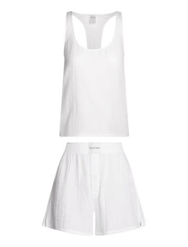 Sleeveless Short Set Pyjama White Calvin Klein