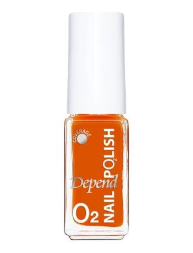 Minilack Oxygen Färg A733 Kynsilakka Meikki Orange Depend Cosmetic