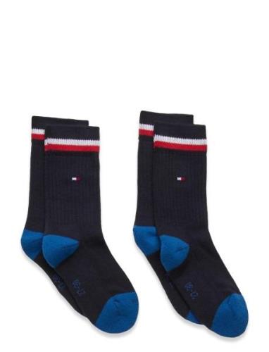 Th Kids Iconic Sports Sock 2P Sukat Blue Tommy Hilfiger